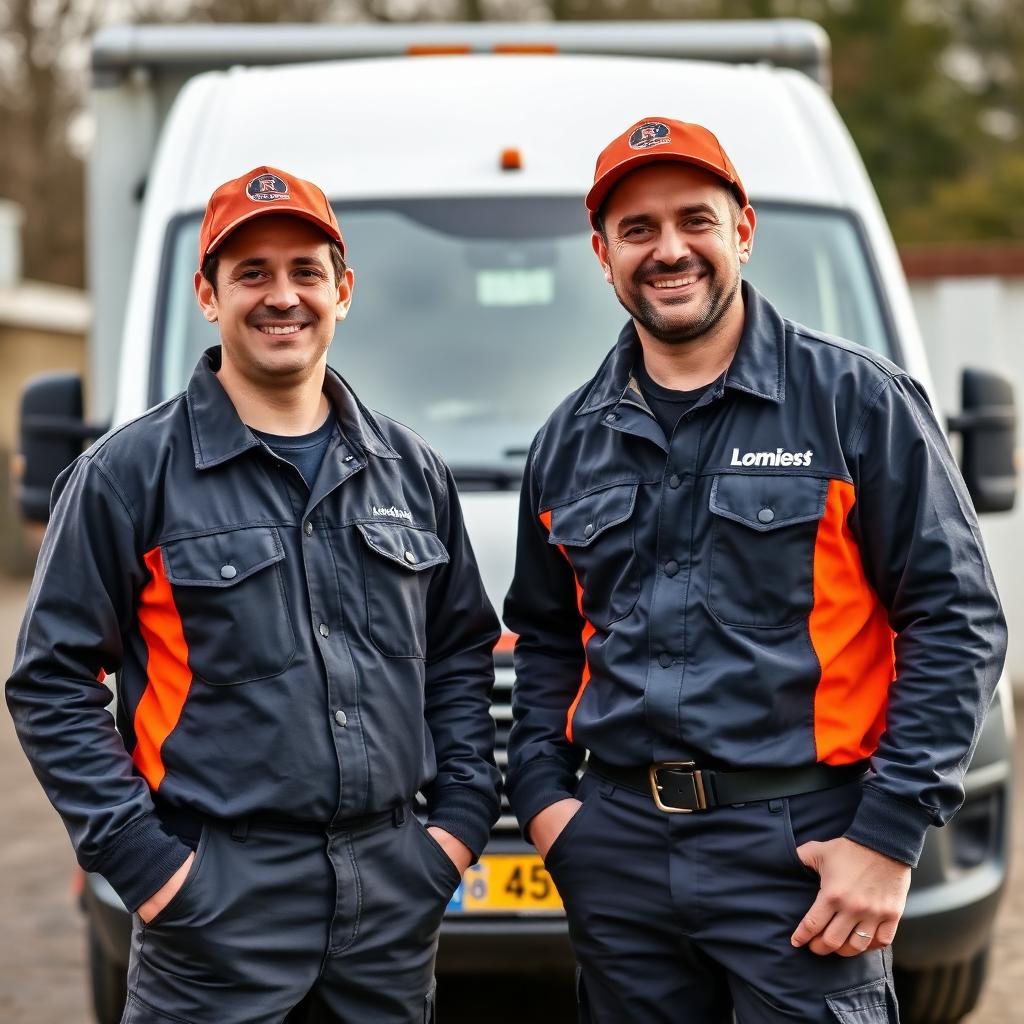 Team van Global Groep BV voor de bedrijfswagen